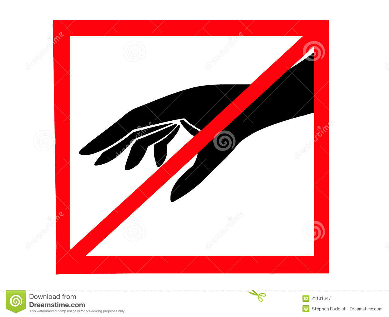 Photo Of A Do Not Touch Sign Mr No Pr No 2 3163 4