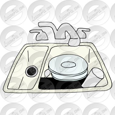 Picture For Classroom   Therapy Use   Great Dirty Dishes Clipart