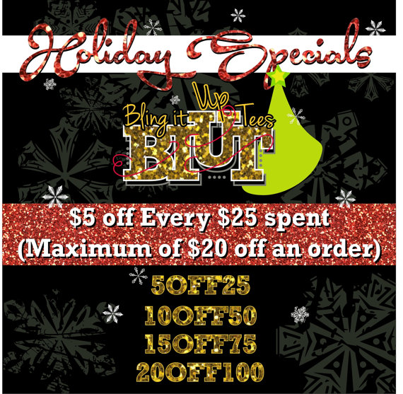 Reservation For Bling It Up Tees Holiday Ad For Facebook Advertising