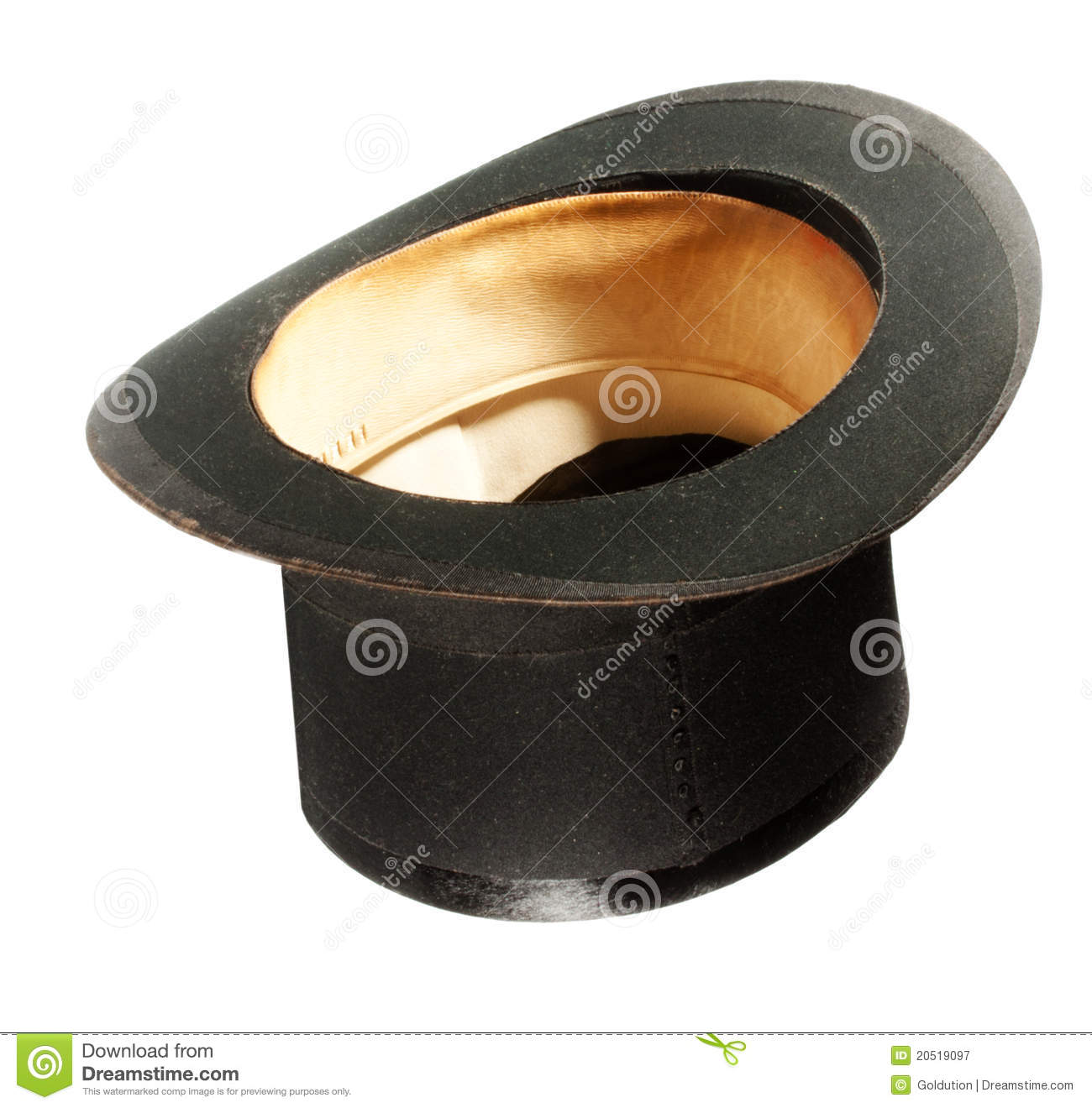 Retro Black Top Hat Upside Down Royalty Free Stock Photography   Image    