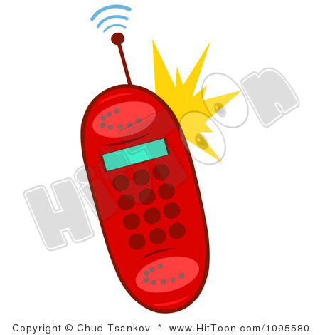 Ringing Cell Phone Clipart 1095580 Clipart Ringing Red Cell Phone    