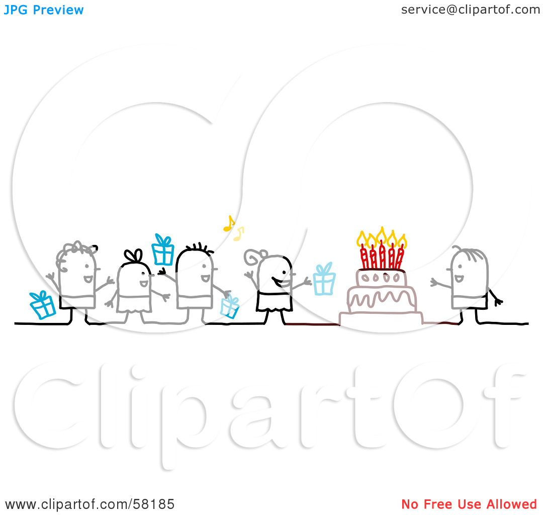 Royalty Free  Rf  Clipart Illustration Of Stick People Character Kids