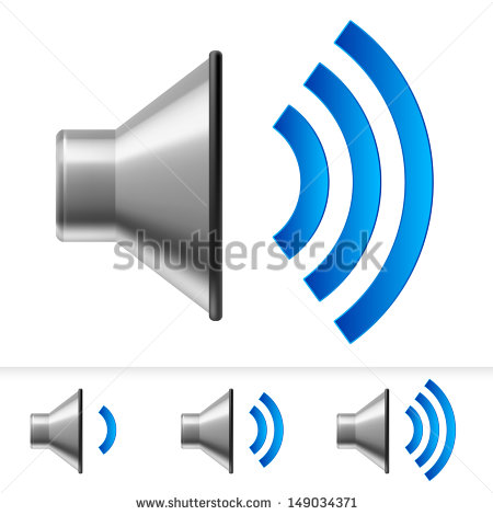 Set Of Speaker With Different Volume Levels Illustration On Icon