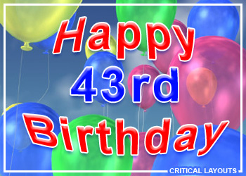 43rd Birthday Images At Birthday Graphics Com