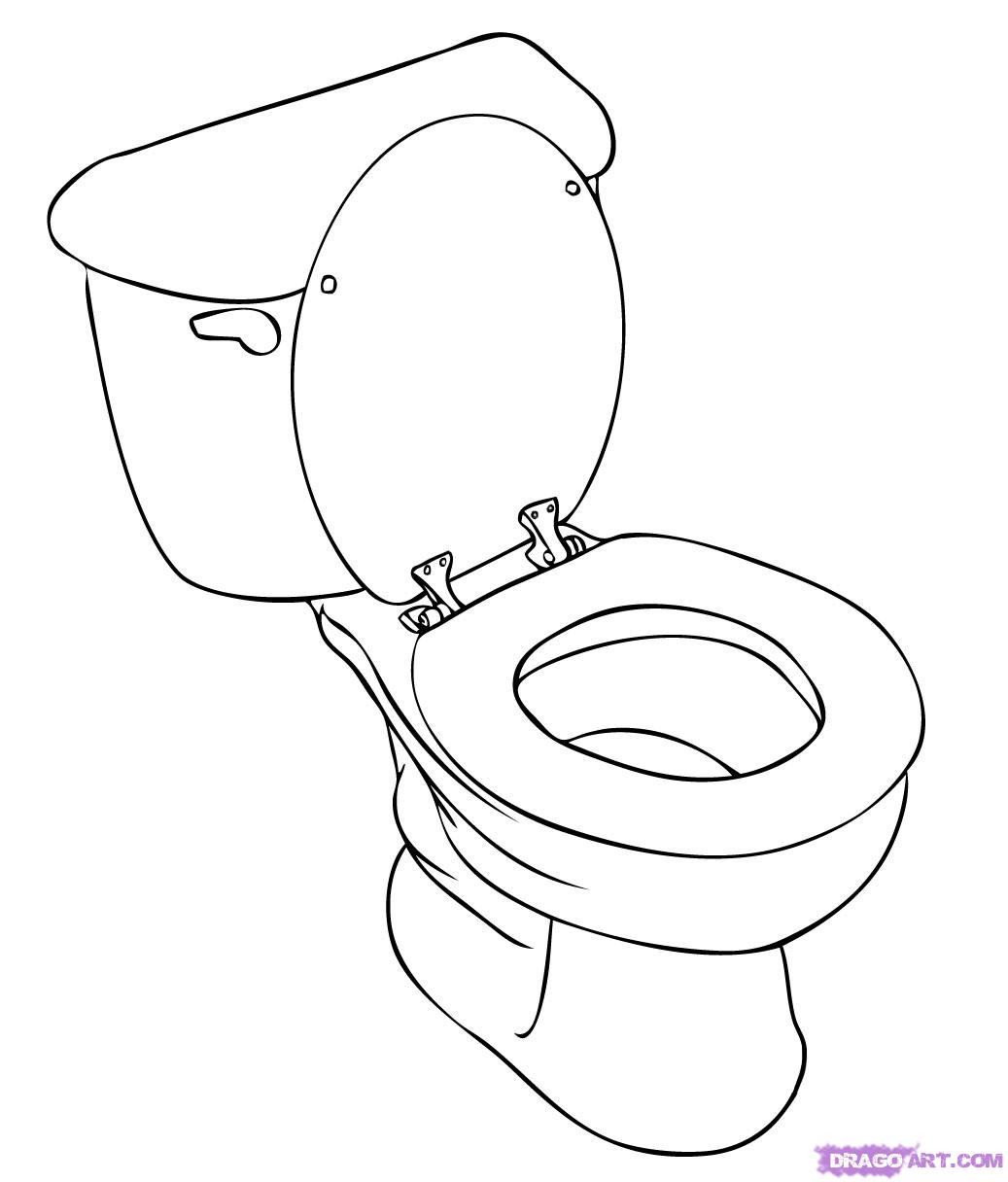 Cartoon Toilet Colouring Pages