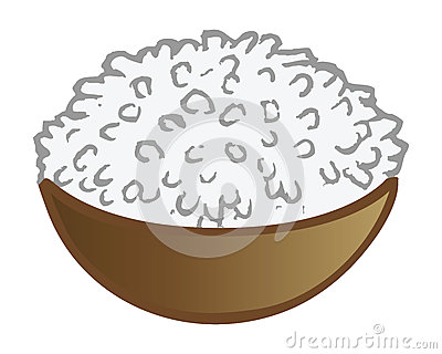 Cartoon Vector Illustration Of A Rice Bowl