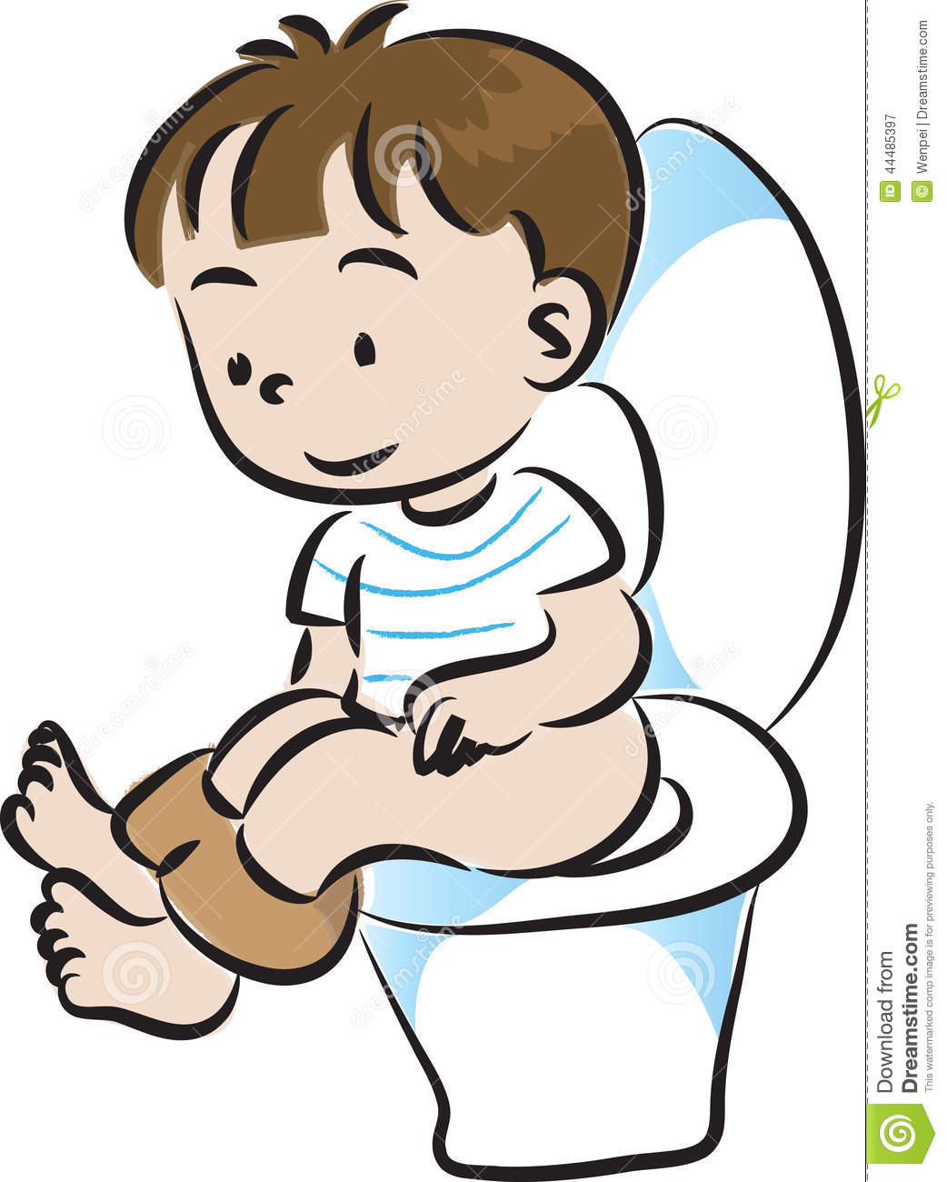 Children On The Toilet Stock Illustration   Image  44485397