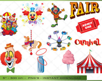 Diy Carnival Clipart Digital Clip Art Fair Graphics Tent Cotton