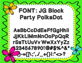 Font  Jg Block Party Polkadot  Free For Personal Commercial Use