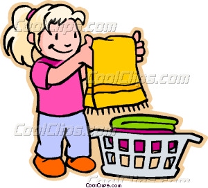 Girl Doing Laundry