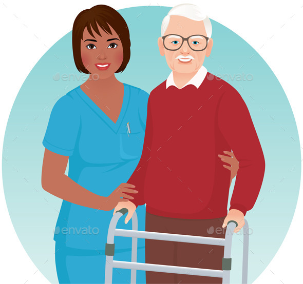 Graphicriver Nurse Helps Elderly Patient 9810922