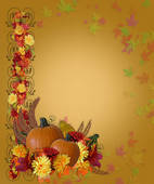 Harvest Borders Clip Art Thanksgiving Fall Autumn