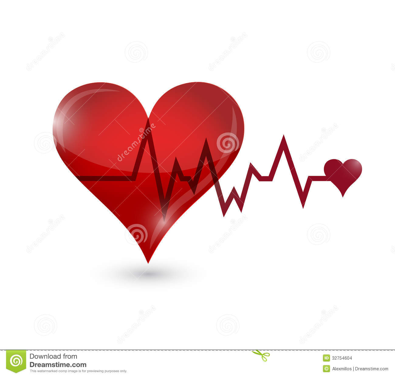 Heart Lifeline Illustration Design Stock Images   Image  32754604