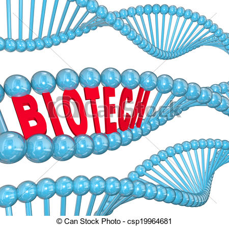 Illustration   Biotech Word Dna Strand Medical Technology Research Lab