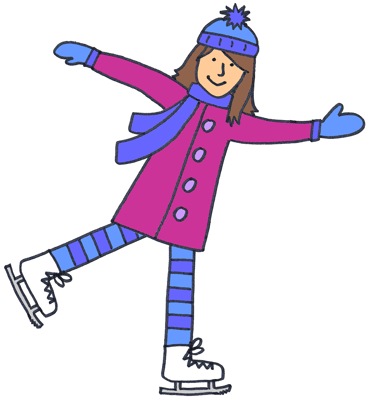 Kids Ice Skating Free Clipart   Free Clip Art Images