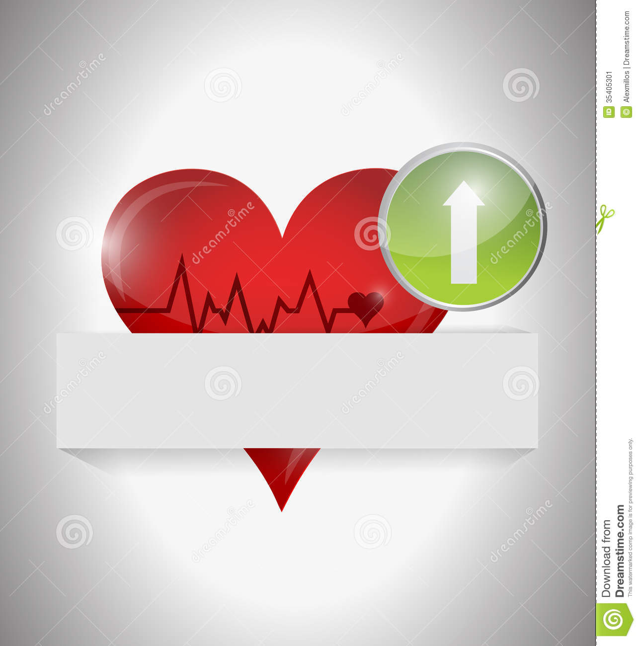Lifeline Heart Illustration Design Stock Image   Image  35405301