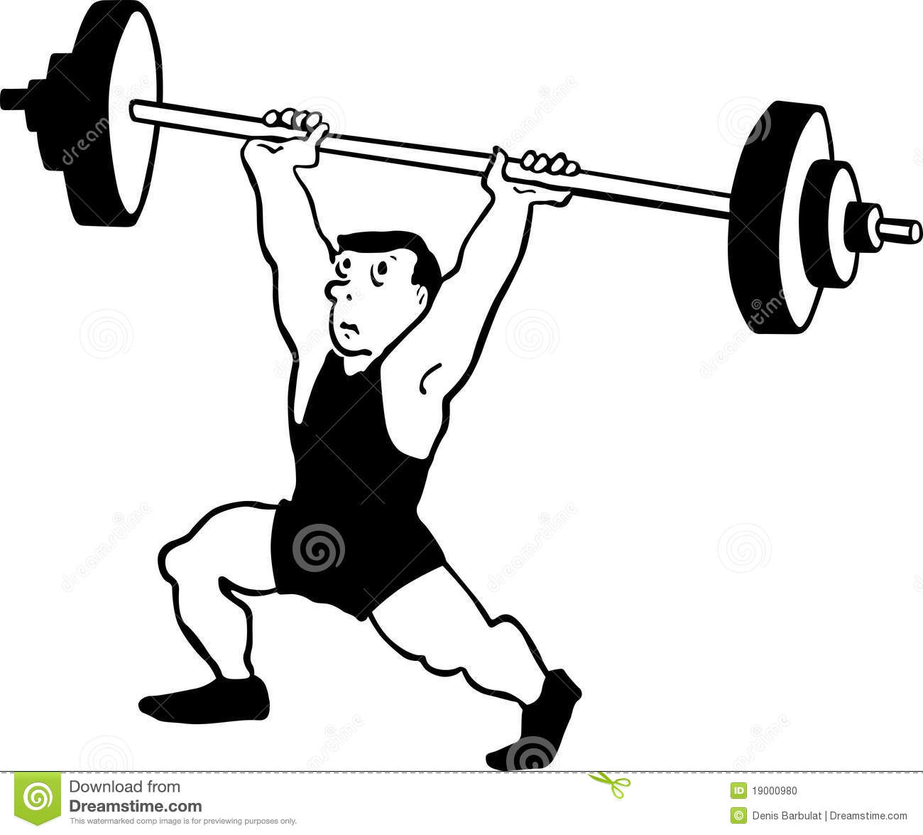 Man Lifting Weight Stock Photo   Image  19000980