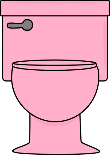 Pink Toilet Clip Art Image   Large Pink Toilet With The Lid Down 