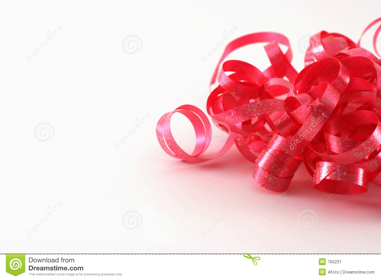 Red Curly Ribbon Stock Image   Image  765231