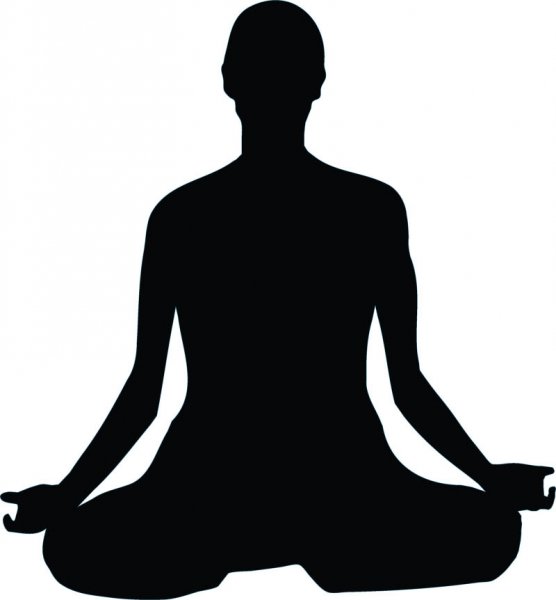 Simple Meditation Silhouette Woman In Yoga Poses Silhouette Car