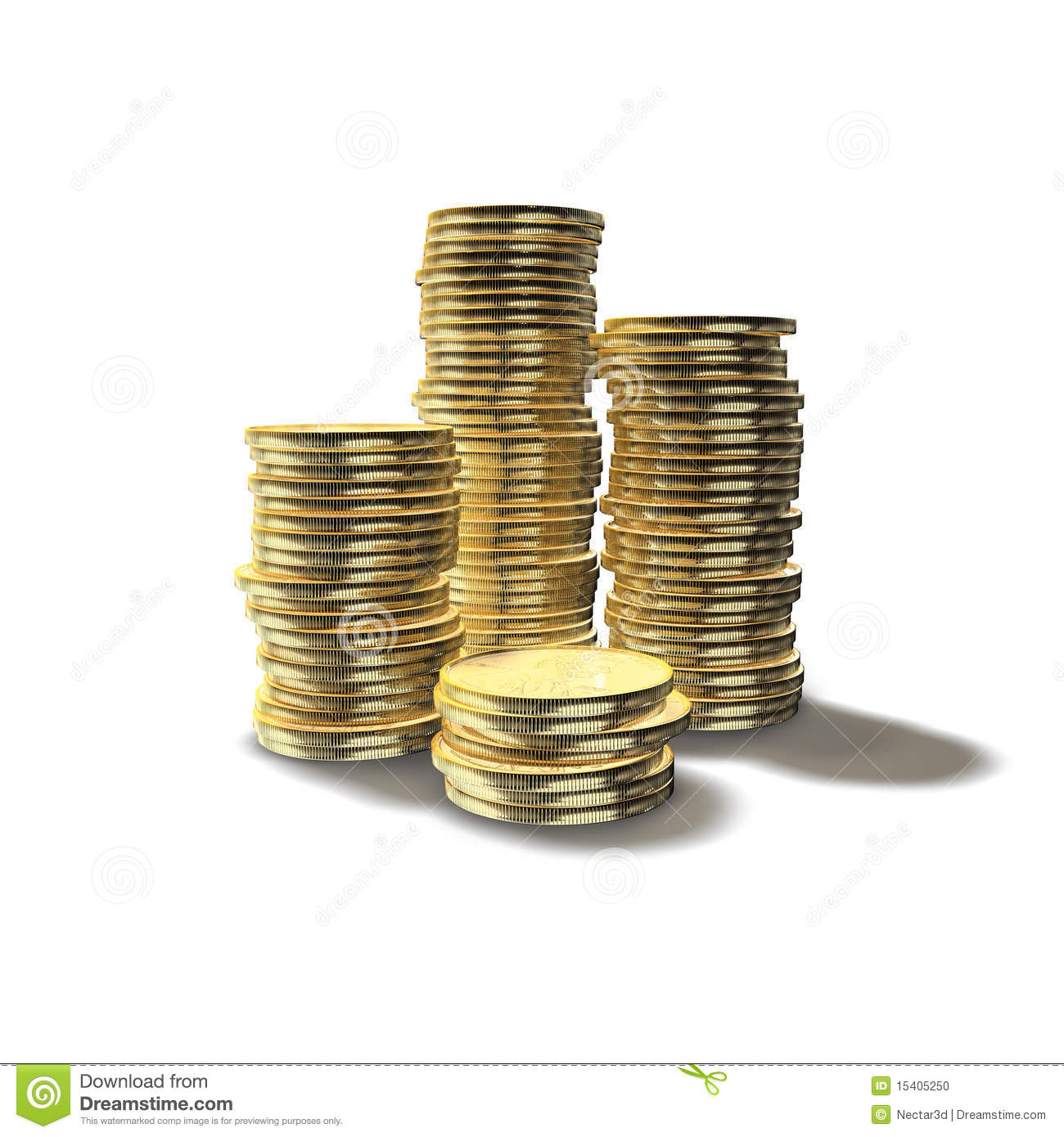 Stacked Coins Stock Photo   Image  15405250