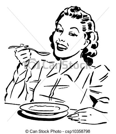 To Eat Clipart Black And White A Black And White Version Of A