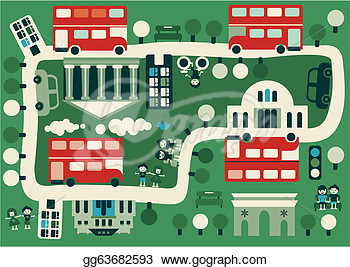 Town Map Clipart Cartoon Map Of London