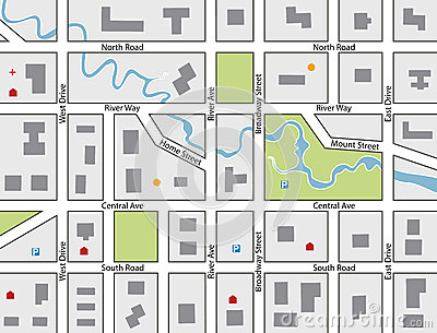 Town Map Clipart Vector Road Map Of A Town 