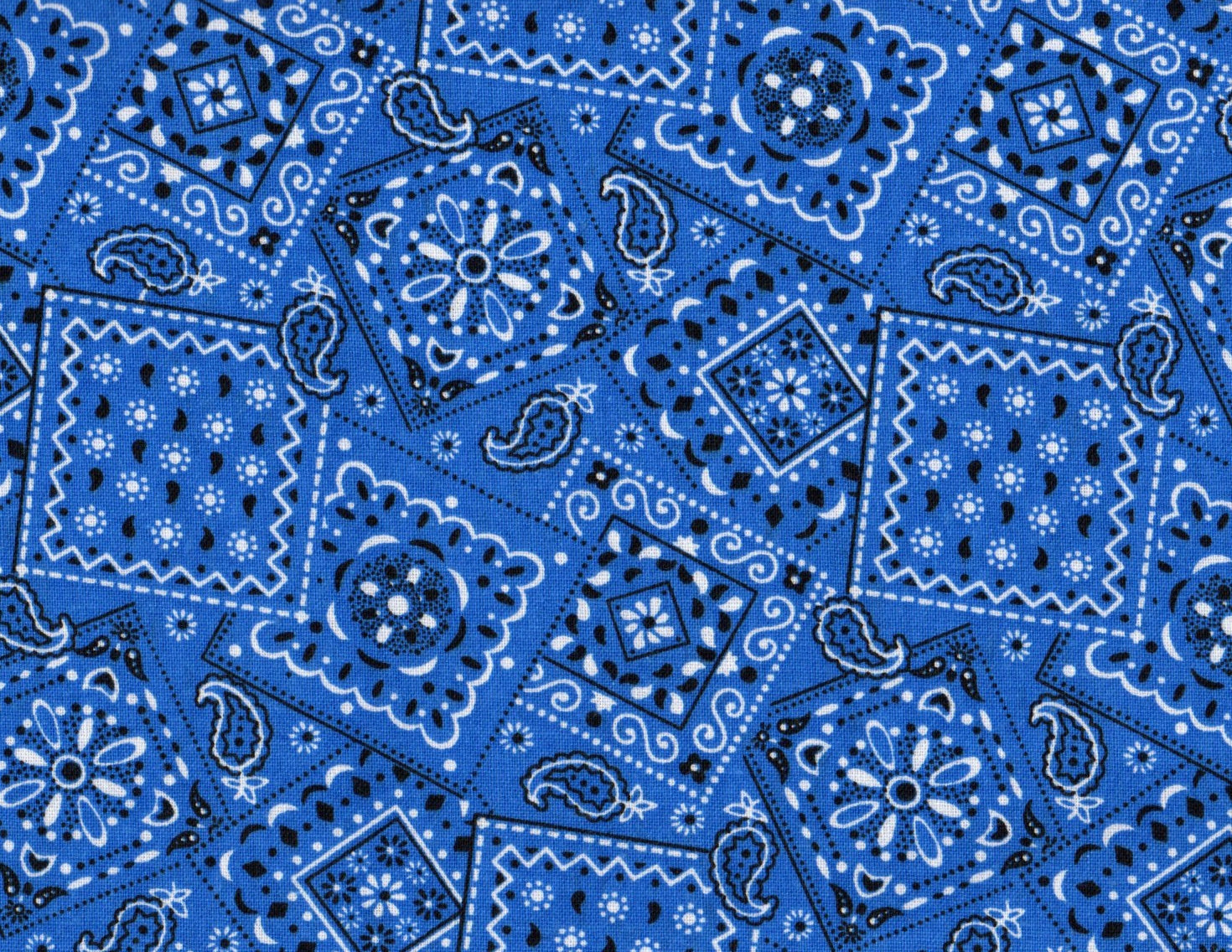 Blue Bandana Fabric Blue Fabric Bandana By Thebusybeequilting