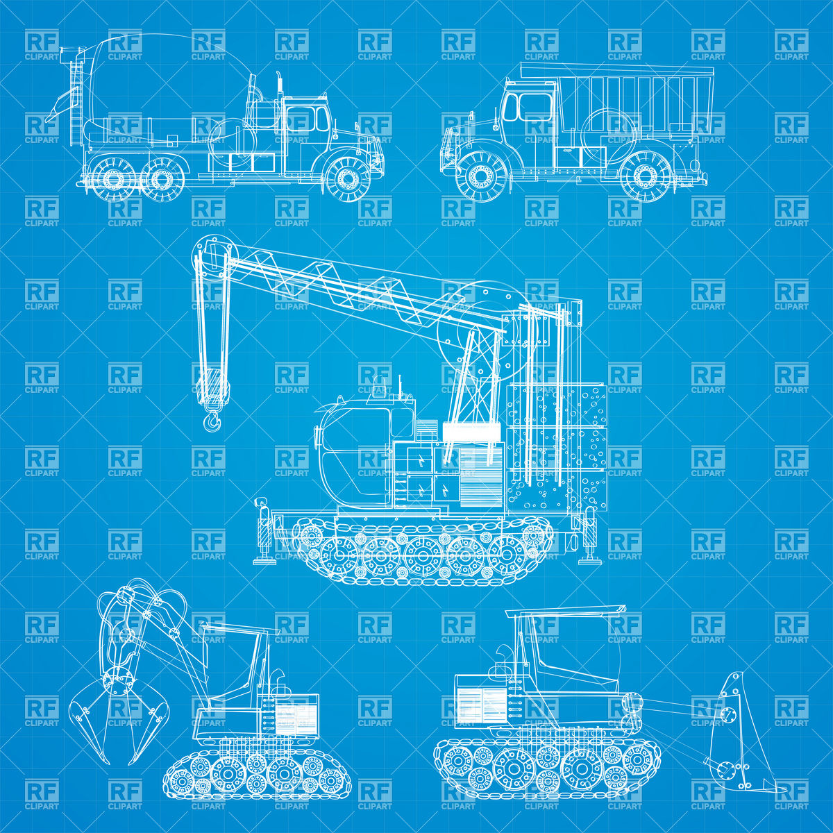 Blueprint Seamless Texture Empty Paper Sheet Background Pattern With