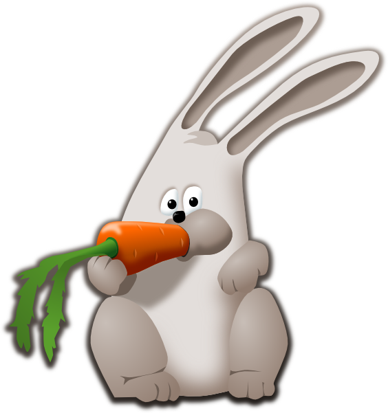 Bunny Eating Carrot Clip Art At Clker Com   Vector Clip Art Online