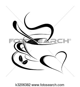 Clip Art Of Coffee Love Vector