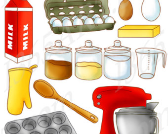 Cooking Ingredients Clipart Baking Supplies Clipart Pack