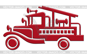 Fire Truck Car Icon   Vector Clip Art