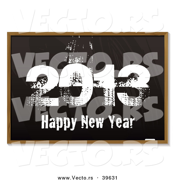 Grungy 2013 Happy New Year In Chalk Clip Art Michaeltravers