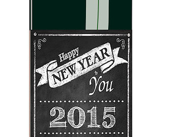 Happy New Year 2015 Wine Labels In Chalkboard Style   Diy Instant