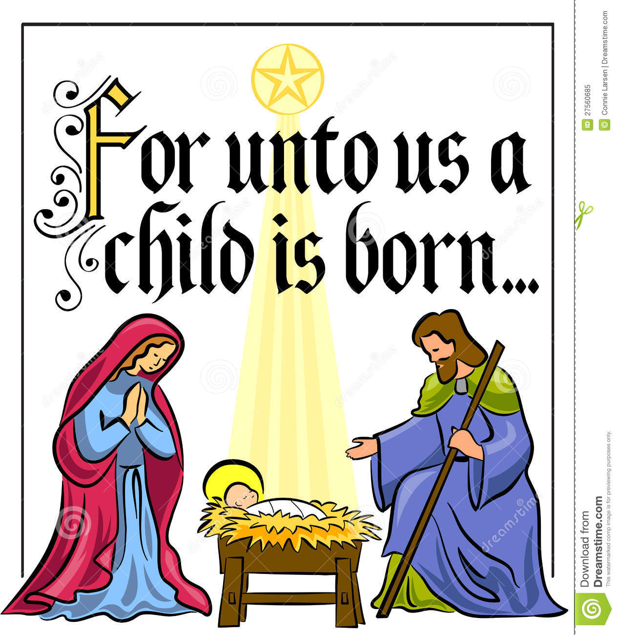 In Bright Colors With The Holy Family And A Christmas Bible Verse