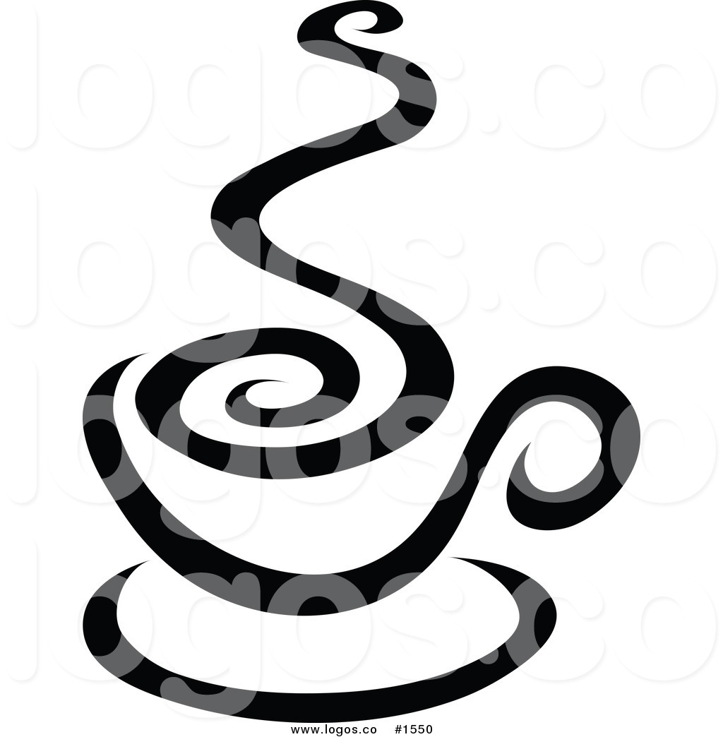 Larger Preview  Royalty Free Vector Black And White Steam Mocha On    