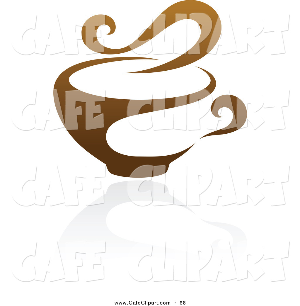 Larger Preview  Vector Clip Art Of A Brown Steamy Coffee Logo Design    