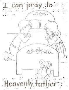 Lds Nursery Color Pages  4   I Can Pray To Heavenly Father More