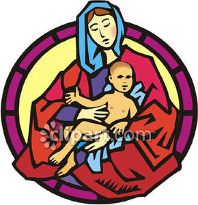 Mary And Baby Jesus Clipart Mary Clip Art