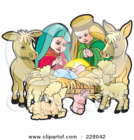 Mary And Joseph And Baby Jesus Clipart
