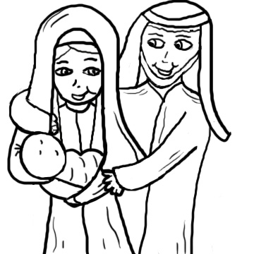 Mary Joseph And Baby Jesus Clipart  Christmas Clipart