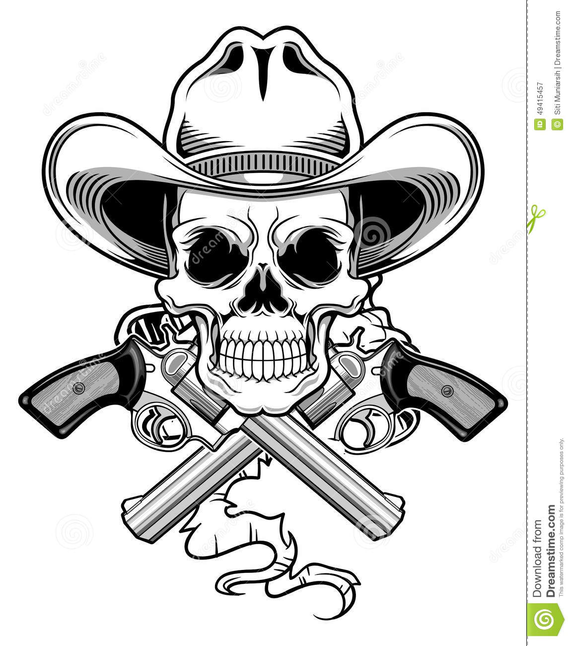 Outlaw Skull Stock Illustration   Image  49415457