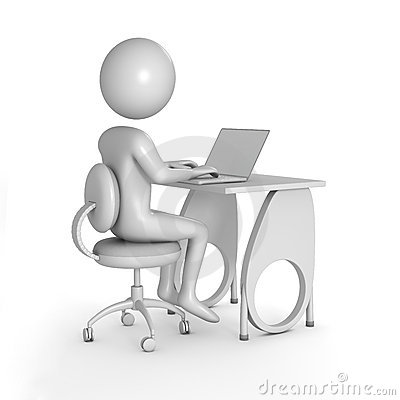 Person At Desk Stock Image   Image  15087641