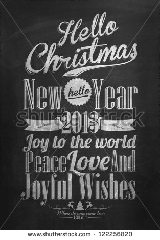     Pix For   Merry Christmas And Happy New Year Clip Art Black And White