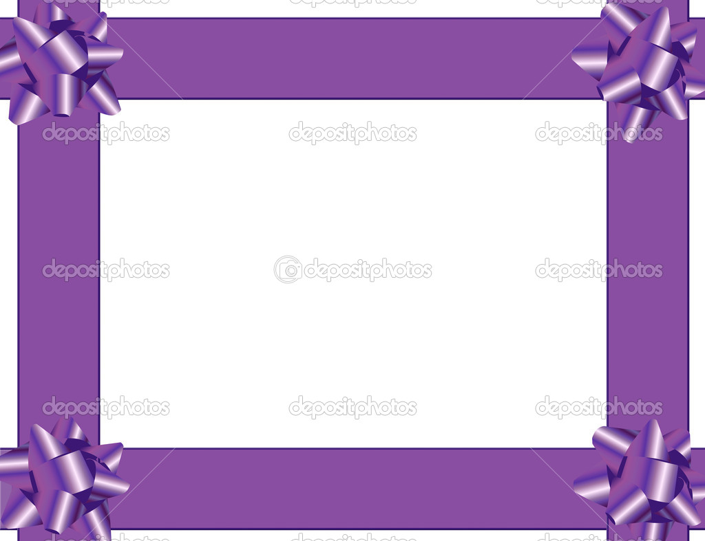 Purple Ribbon Border Clip Art