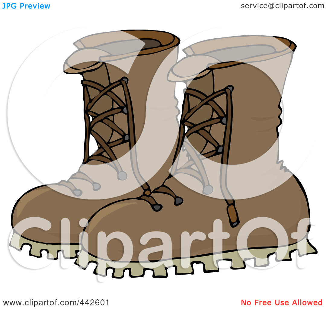 Rf  Clip Art Illustration Of A Pair Of Leather Boots By Djart  442601