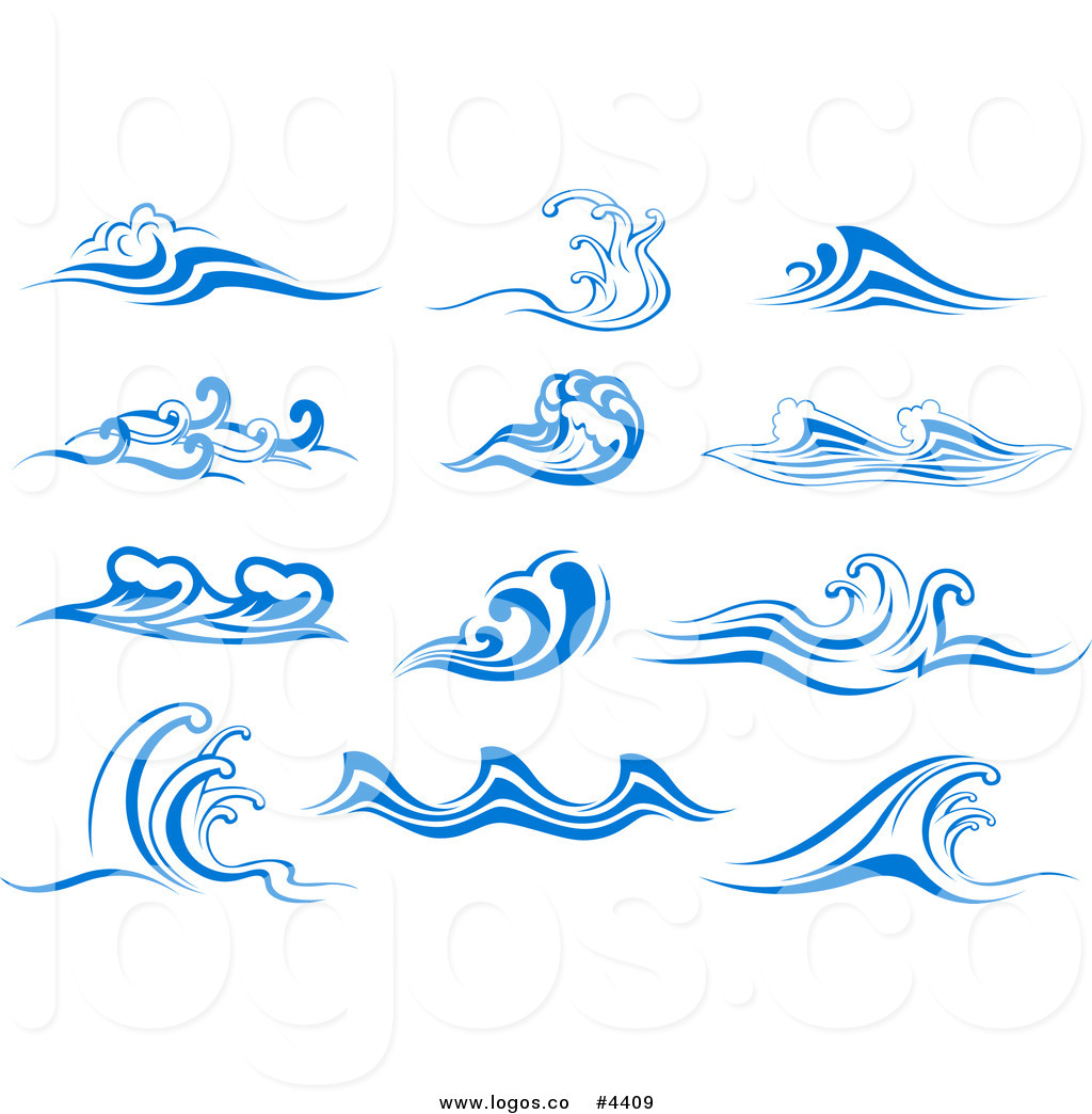 Royalty Free Blue And White Ocean Waves Logo By Seamartini Graphics    