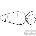 Royalty Free Rf Clipart Illustration Black And White Cartoon Carrot